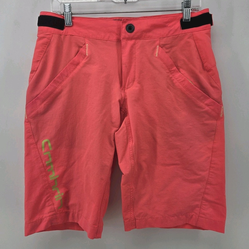 Sombrio Cycling Shorts Women's S V'AL Trail Mountain Stretch Orange Neon Hiking